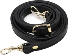 【在庫処分】[YINKE] ショルダーストラップ ショルダー バッグ カバン レザー ショルダーベルト 調節可能 ショルダーバッグ ひも バッグ修理 交換用 持ち手ストラップ ショルダースト 単品 ラップ バッグ用 約120cm… (ブラック+ゴールド