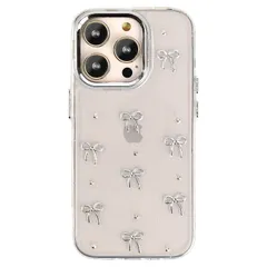 【リボン×キラキラ】竹下工房 リボン スマホケース キラキラ ラメ クリア 韓国 かわいい 【竹下工房あんしんサービス付帯】iphoneケース いphone (iPhone16proMax) [iPhone16proMax]