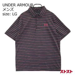 UNDER ARMOUR アンダーアーマー 2022年モデル 半袖ポロシャツ ボーダー ブラック系 LG [240001897950]#