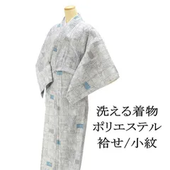 洗える着物 新品 洗える着物 ポリエステル小紋 Ｌ寸 新品 着物 p1432