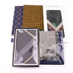 ピエールカルダン/オースチンリード他 ハンカチ 5点セット 未使用 ブランド まとめて 大量 小物 メンズ Pierre Cardin etc 【中古】