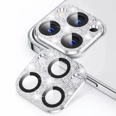 【新着商品】iPhone 15 Pro 用/iPhone 15 Pro Max 用 カメラ保護ガラスフィルム 【1枚】 シルバー カメラレンズ保護カバー カメラカバー キズ防止 耐衝撃 防塵 防滴 薄型 3D全面保護 iPhone 15 Pro 対応/iPho