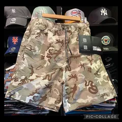 FIRST DOWN USA コジーショーツ ナイロンタスラン | COZY SHORTS TASLAN NYLON GRAY CAMO XLサイズ