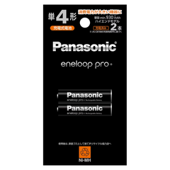 パナソニック 単4形2本 充電池 エネループプロ BK-4HCD/2H 製造年月 2025年4月 Panasonic eneloop pro