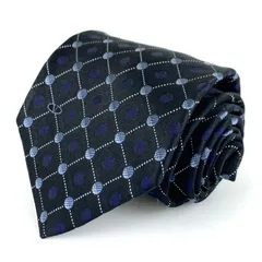 ヴァレンティノ ブランドネクタイ 総柄 格子柄 シルク イタリア製 メンズ ブラック VALENTINO 【中古】