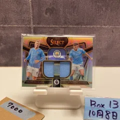 2023 Panini Select Premier League Erling Haaland Julian Alvarez Manchester City Dual Swatches  ジャージ Prizm カード