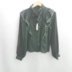 ◇ ⊂◎●未使用● INGNI イング フリル装飾 長袖 ブラウス サイズM ブラック レディース E  【1502030010343】