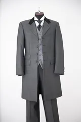 【 美品 SELBORNE タキシード 3P 黒バーズアイ生地　スーツ　Size Y-M】