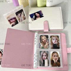 INS Pu レザーフォトカードホルダーアルバムカード収集ブックアイドル Kpop フォトカード収納ブックバインダーカバーバインディングマシン ？？？？ ？？