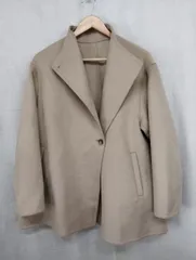新品　ユニクロ　ダブルフェイスショートコート　XL ベージュ ダブルフェイスショートコート ユニクロ XL - メルカリ