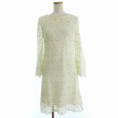 ジューシークチュール JUICY COUTURE エンブロイダリー ワンピース ひざ丈 フラワー キナリ 4 M位 ■GY35のサムネイル