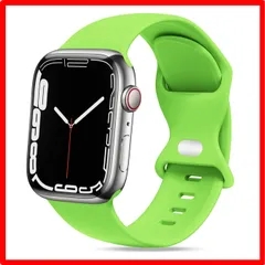 【送料無料 】アップルグリーン_38mm/40mm/41mm M/L THWALK コンパチブル Apple Watch バンド ベルト 柔らかいシリコン素材の
