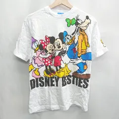 ◇ ⊂ DISNEYRESORT ミッキーマウス ドナルド グーフィー 半袖 Tシャツ サイズS ホワイト系 レディース E  【1502060034425】