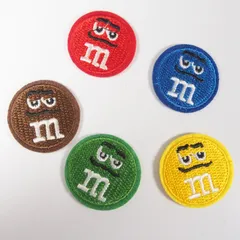 S④ アイロンワッペン　ワッペン M&M's  スポークスキャンディ 5点セット  アイロン