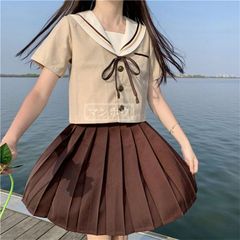 セーラー服 学生服 女子高生 セーラー 制服 半袖 上下セット セットアップ 入学式 卒業式 コスチューム コスプレ衣装 卒業式スーツ 入学式スーツ 女の子 スクールウェア 卒業式 上下セット スカート mikixz66 c