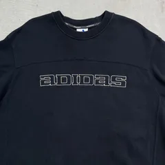 90年代 adidas アディダス リバースタイプ スウェットシャツ ビッグロゴ刺繍 メンズXL相当 