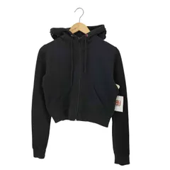 ステューシー Stussy 00s フードロゴパッチ クロップド ジップアップ スウェット パーカー Y2K レディース  M
