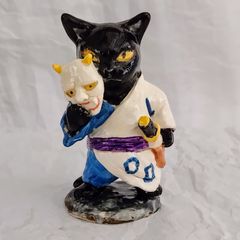 金剛力士像 猫の置物 陶器 仏像 - メルカリ