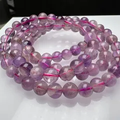 アメジストスーパーセブン 5mm 54cm3連巻きブレスレット