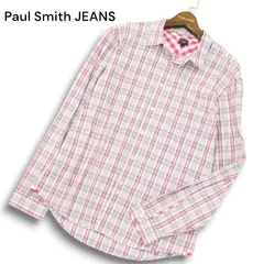 Paul Smith JEANS ポールスミス ジーンズ 通年★ 長袖 切替デザイン チェック シャツ Sz.L メンズ