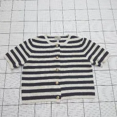 ◇ Θ H&M エイチアンドエム 配色カラー 半袖 半袖カーディガン サイズM ブラック ホワイト系 レディース E  【1508200025377】