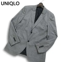 UNIQLO ユニクロ 秋冬 WOOL COLLECTION SLIM FIT ウール★ 千鳥柄 テーラード ジャケット Sz.L メンズ