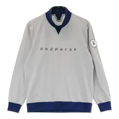サイズ：L AND PER SE アンパスィ 2024年モデル AMF6204J1 モックネック 長袖Tシャツ  グレー系 [240101371582]# ゴルフウェア メンズ ストストのサムネイル