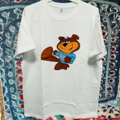 アメリカ シュガベア ティーシャツ 半袖 メンズ ヴィンテージリプリント Sugar Bear  Tシャツ 夏 2XL ホワイト 新品未使用 レトロ 個性的 奇抜  攻め 前衛的 ビンテージリプリント   古着 好き プリントT トップス お洒落 MENS