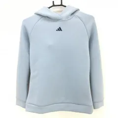 ★SALE価格★【美品】アディダス フード付トレーナー ライトブルー フードエンボス3ライン レディース M ゴルフウェア 2024年モデル adidas