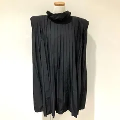 JK-B013 ジュンヤワタナベ コムデギャルソン JUNYA WATANABE COMME des GARCONS エステルコットン プリーツ仕立てノースリーブシャツ 黒 Sサイズ 2023年S/S