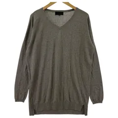 UNTITLED アンタイトル Vネック ロングニットカットソー size2/グレー
