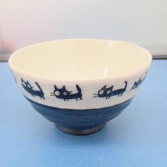黒猫　茶碗