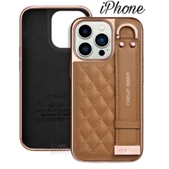 ★iPhone スマホケース キルティング レザーケース アイフォーンケース ブラウン 携帯カバー スタンド機能 艶のある レザーバンド  落下衝撃軽減 かわいい デザイン オシャレ 高級感 高品質 メッキ 新品 匿名配送 送料無料