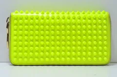 クリスチャンルブタン パネトーネ/ネオンイエロー/キーケース/使用品★ クリスチャンルブタン パネトーネ/ネオンイエロー/キーケース