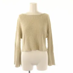 アパルトモン ドゥーズィエムクラス L'Appartement DEUXIEME CLASSE 23AW Boucle 2way ニット セーター カーディガン 長袖 クロップド Vネック リブ ライトグレージュ /ES ■OS