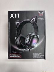 ゲーミングヘッドセット 猫耳 付き ヘッドホン ONIKUMA X11 ブラック