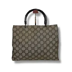 【極美品】GUCCI グッチ ハンドバッグ トート GG柄 バンブー ナイロン brand-pit_241011m25-g