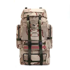 ☆ ベージュ×迷彩 ☆ リュック バッグ 130L 旅行 遠足 登山 防災 リュック バックパック 登山 130L 大容量 リュックサック ミリタリー ハイキング 登山リュック 防災リュック バッグ バック デイバッグ キャンプ 大きい 防災バッグ メンズ