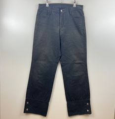 BURBERRY BLUE LABEL 00s y2k grunge slit pants M archive 버버리 블루 라벨 사이드 버튼 코튼 팬츠 그런 지 아카이브