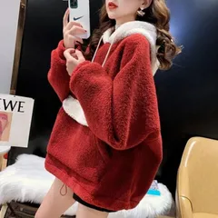 パーカー レディース もこもこ 長袖 ゆったり フード付き あったか 防寒 大人 おしゃれ 可愛い 秋 冬 シンプル きれいめ 10代 20代 30代yg131