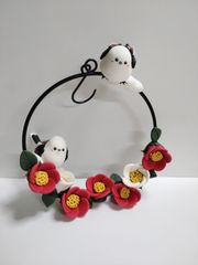 シマエナガと椿