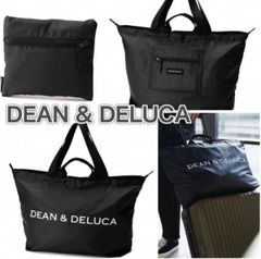在庫あり！ 新店大感謝セール！新品未使用 パッカブルトートブラックDEAN＆DELUCAディーン&デルーカ ブラック