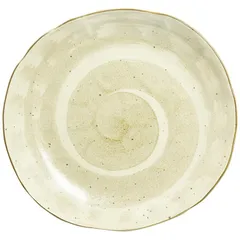 美濃焼 粉引 渦柄 カレー皿 パスタ皿 長辺約25×23cm 楕円 オーバル 皿 電子レンジ 食洗機対応 和食器 日本製 132-0903