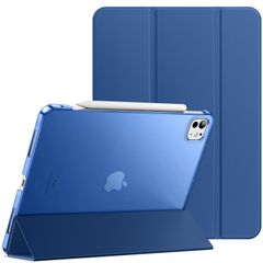 新品 JETech iPad Pro 11インチ M4 2024 (第5世代) 用ケース スリムスタンド ハードバック ウェイクアップ/オートスリープ機能付き タブレットスマートカバー (紺)