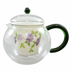 有田焼 セランドグラス おしゃれポット 500cc クレマチス FC-550G