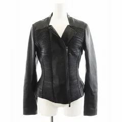 アルマーニ ジーンズ ARMANI JEANS レザージャケット 革ジャン ラムレザー 羊革 38 黒 ブラック 6X5B62 5LBCZ /AN6のサムネイル