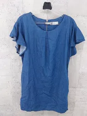 ◇ ROPE PICNIC ロペピクニック デニム 半袖 ミニ ワンピース サイズ38 ブルー レディース  【1000027747215】