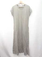 ◇ Θ ジャーナルスタンダード シンプル系 ノースリーブ ロング丈 ワンピース サイズ表記なし カーキ系 レディース E  【1507160017071】