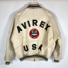 AVIREX アヴィレックス アーチロゴ SIGNATURE VARSITY JACKET シグネチャー バーシティー ジャケット レザージャケット スタジャン メンズ  M