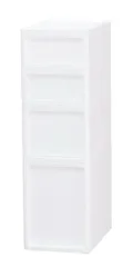 【特価商品】オールホワイト コロ付 S2M1L1段 完成品 幅26×奥行40×高さ85cm 日本製 ミドルストッカー リセ キッチン収納 すきま収納 Astage) JEJアステージ(JEJ
